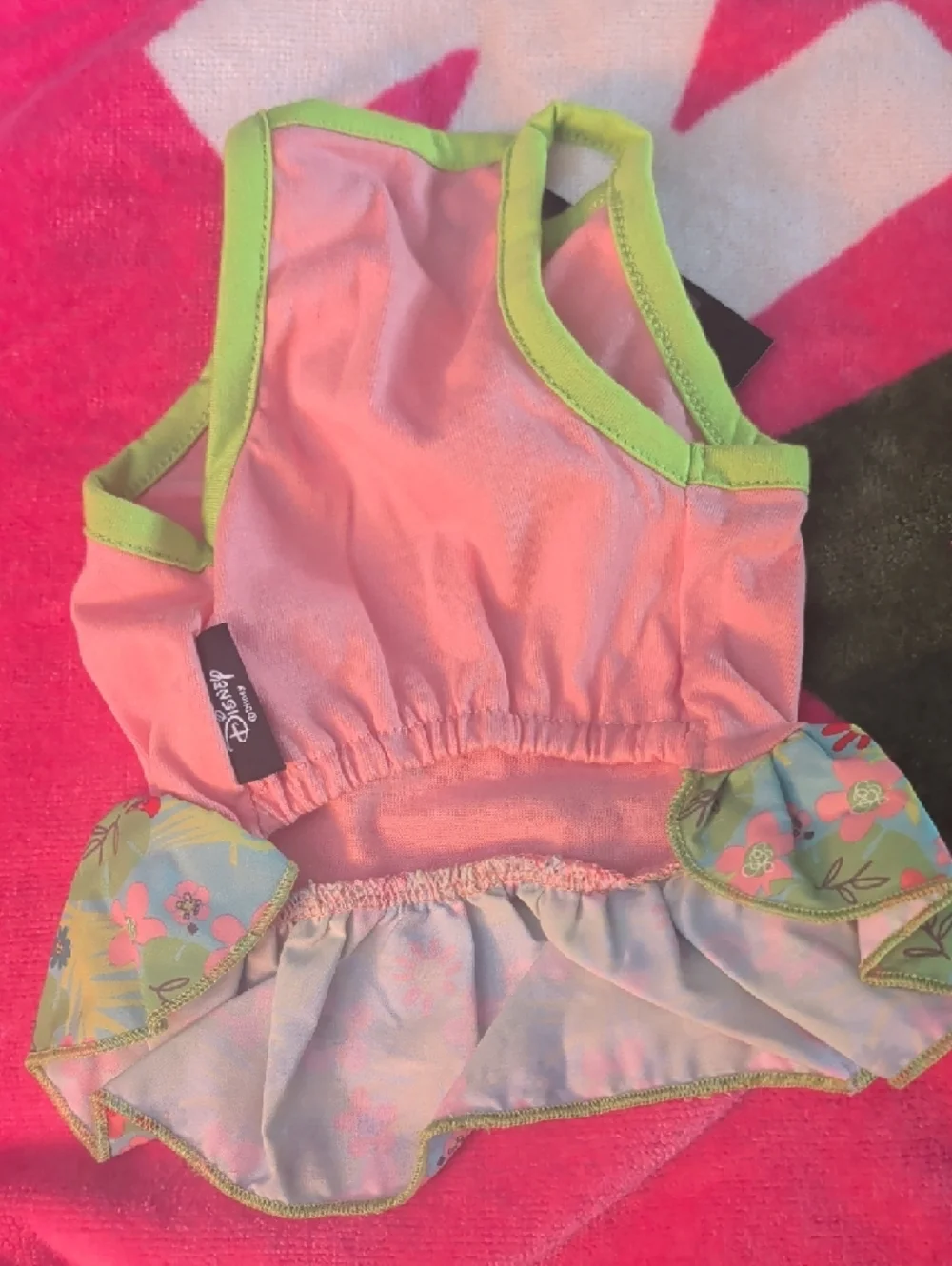 Disney Hawaiian Minnie Tropical Ruffle Cat Tank Dress XS